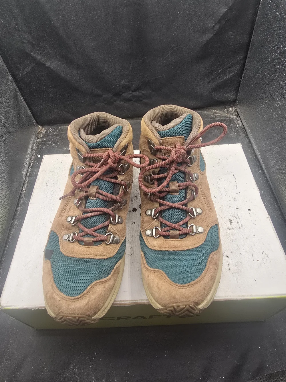 Merrell Teal and Brown Trail Boots